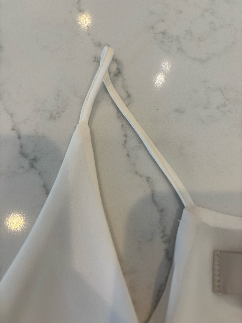 LOFT White V-Neck Spaghetti Strap Tank Top CT - Picture 5 of 9